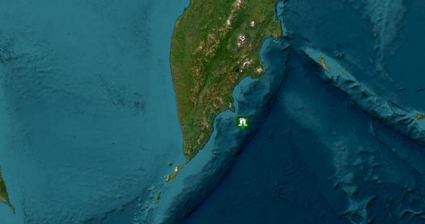 俄羅斯堪察加半島外海20日發生強震。（圖／翻攝自美國海洋暨大氣總署）