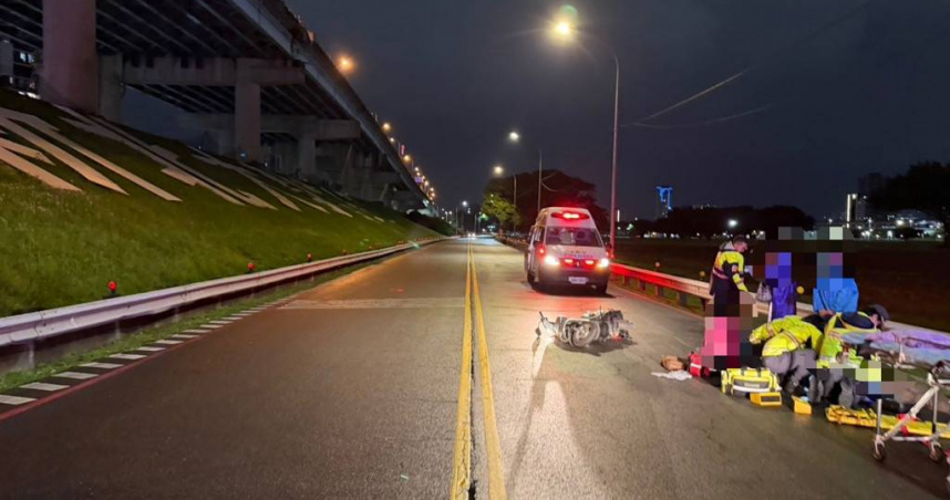 三重昨晚發生嚴重車禍。（圖／翻攝畫面）