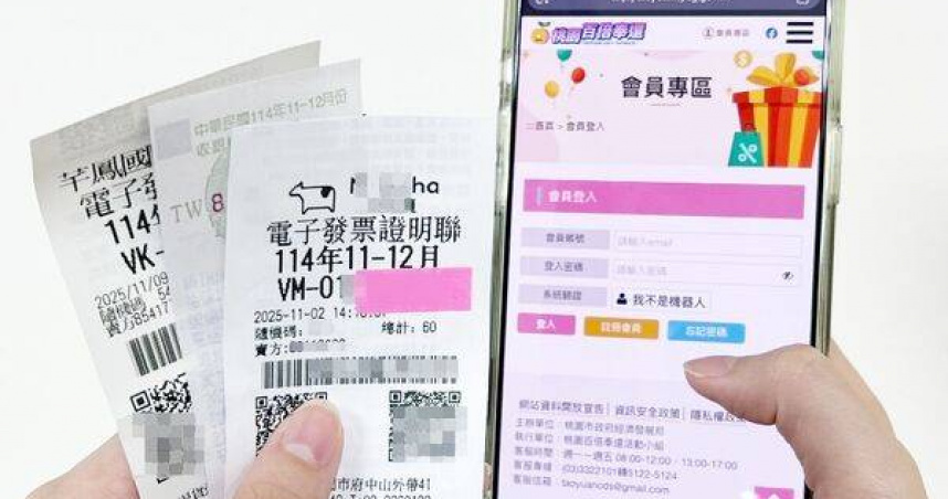 桃園市府推出「普發一萬・桃園百倍奉還」活動，有同一人連續抽中1萬元及5萬元獎項情況，經發局說明了。（圖／桃園市府經發局提供）