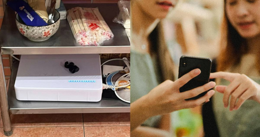 網友發現小吃店店家裝訊號遮蔽器，內用時手機都收不到訊號。（圖／翻攝臉書路上觀察學院、示意圖Pexels）