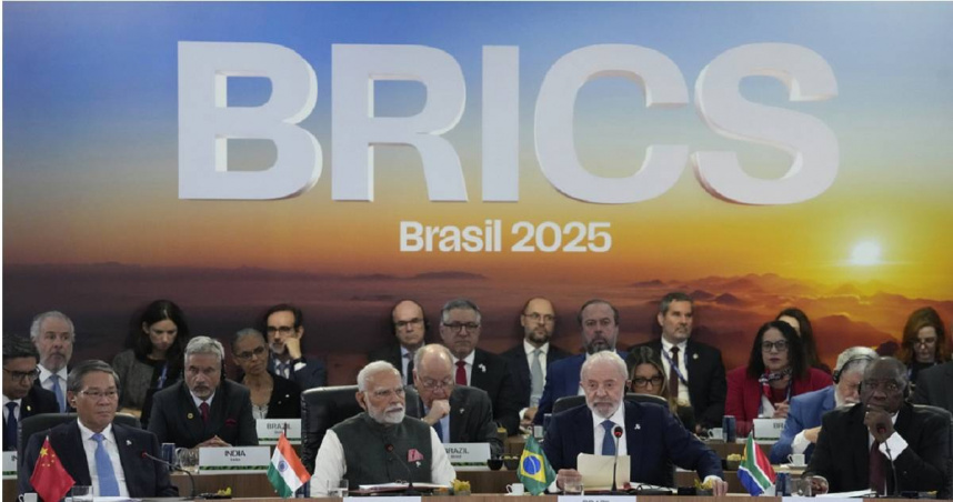 圖為2025年在巴西里約熱內盧舉行的第17屆金磚國家峰會。（圖／達志／美聯社）