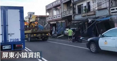屏東曳引水罐車撞入民宅 門前鐵門遭撞爛…駕駛送醫不治