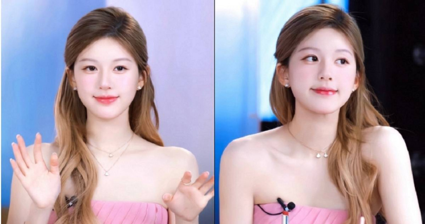 大陸26歲女星趙露思因病休息1個多月，近期復出一舉一動都受到關注，最近更現身直播帶貨，絕美現況被讚爆。（圖／翻攝自微博）