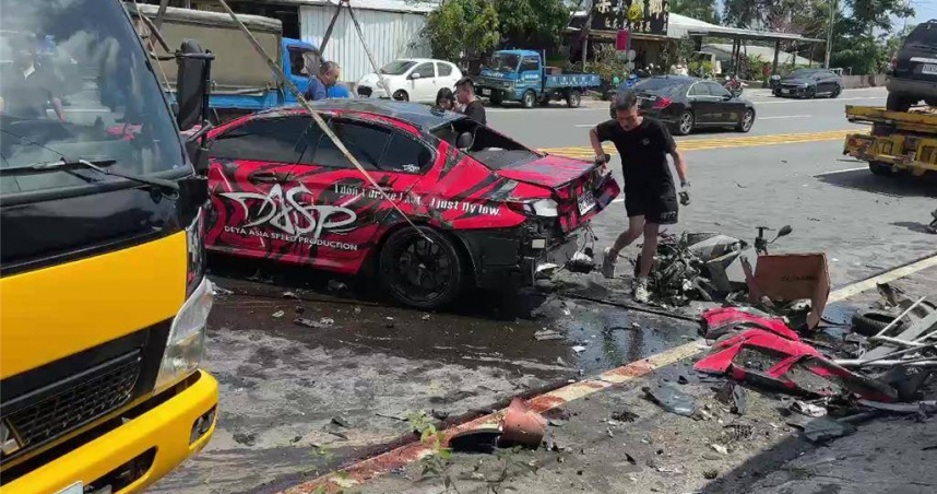 台東市青海路22日發生交通事故。（圖／讀者提供／中國時報蔡旻妤台東傳真）