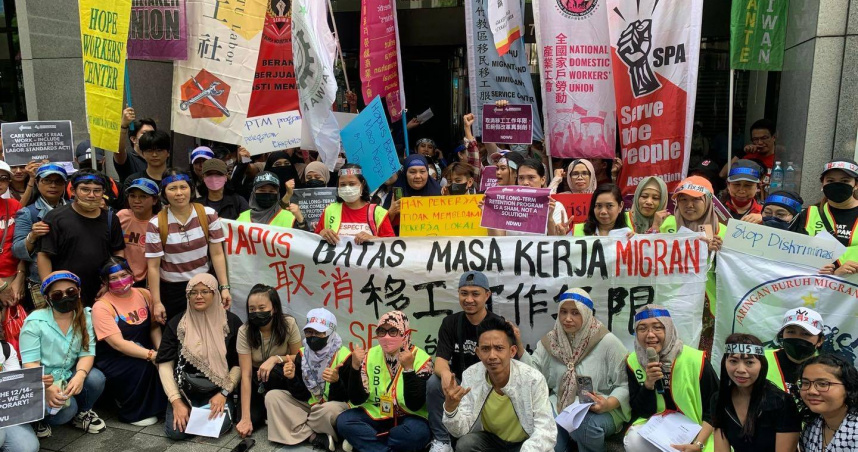 台灣照顧勞動產業工會批評政府移工政策淪為仲介剝削工具，提出三大訴求呼籲改革不平等現象。 （圖／取自SPIBT臉書）