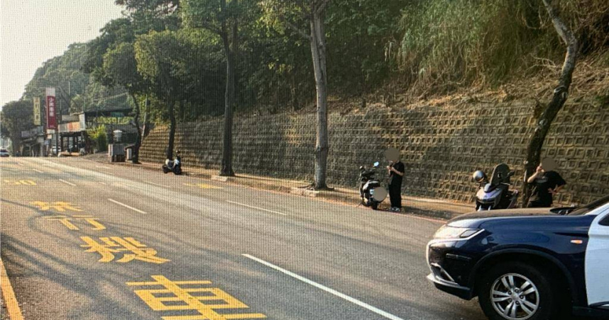 大貨車沿路漏油，害3騎士「雷殘」。（圖／翻攝照片）