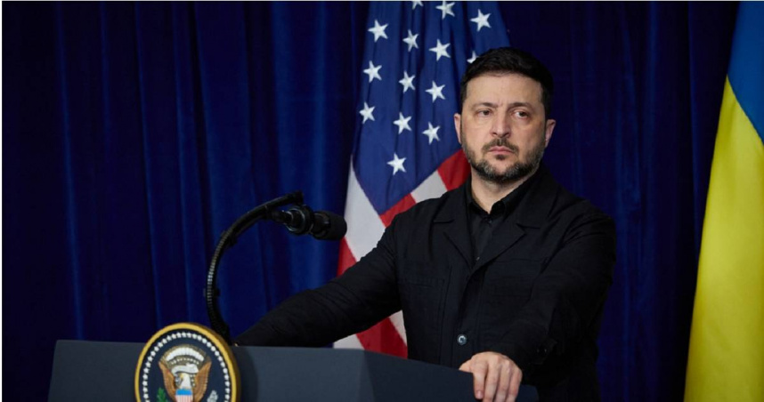 烏克蘭總統澤倫斯基（Volodymyr Zelenskyy）。（圖／達志／美聯社）