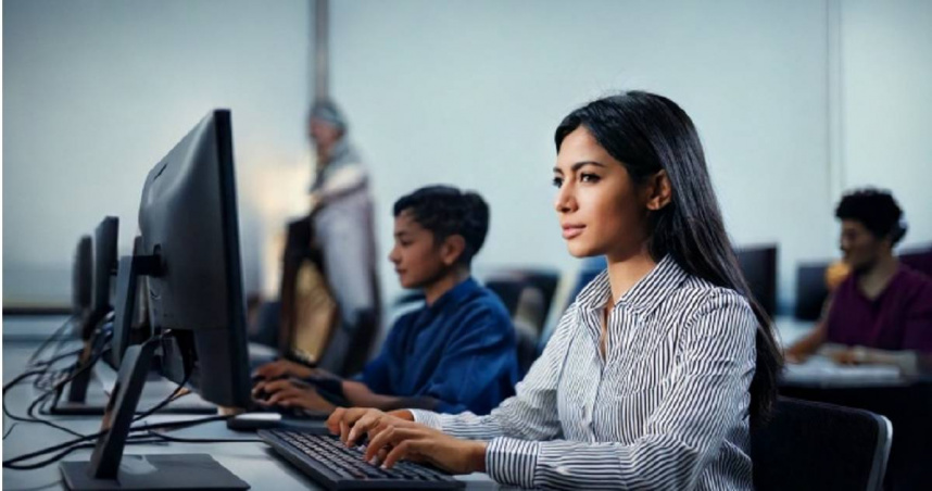 律師二試今年全面改為電腦化作答，考生對尚未公告的配套措施感到不安，憂心新制度可能帶來不確定影響。（圖／AI生成圖）