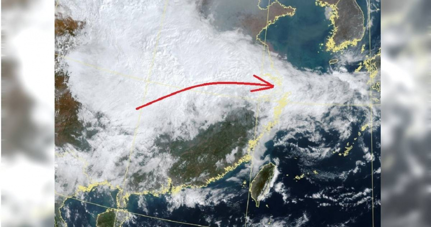 前氣象局長鄭明典今（17）日在臉書分享衛星雲圖。（圖／翻攝自臉書／鄭明典）