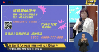 助攻青年就業 蘇揆承諾最高發10萬獎勵金