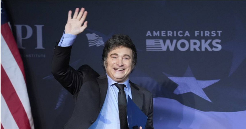 阿根廷總統米雷伊也宣布將退出世衛。（圖／達志／美聯社）