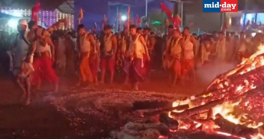 印度西南部果阿邦（Goa）以印度教踏火儀式聞名的村莊席爾高（Shirgao），今（3）日凌晨發生踩踏事件，根據當地官員說法，這起事件至少造成6人死亡、80多人受傷。（圖／翻攝Ｘ）