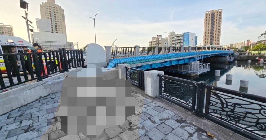 台南中西區運河邊發現70歲女子浮屍，警方已通知家屬認屍。（圖／翻攝畫面）