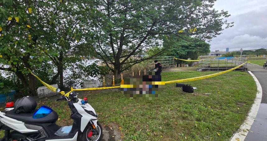 三重長元抽水站4日發現浮屍，警方在遺體身上找到證件，確認其為葉姓女子。（圖／翻攝畫面）