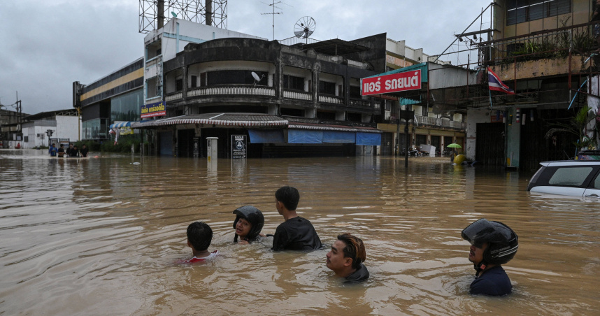 泰國南部發生嚴重洪災。（圖／達志／路透社）