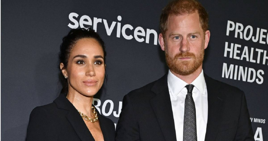 英國哈利王子（Prince Harry）與美裔妻子梅根（Meghan）。（圖／達志／美聯社）