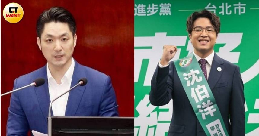 台北市候選人蔣萬安（左）、沈伯洋（右）。（圖／方萬民、黃耀徵攝）