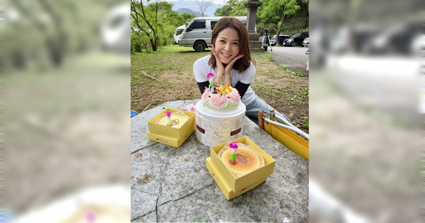 蘇晏霈拍《好運來》過37歲生日，搭檔黃文星一起慶生。（圖／民視）