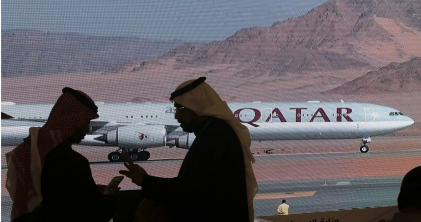 川普政府正準備接受1份美國史上最有價值的外國政府贈禮，也就是1架卡達王室所贈與的「空中宮殿」（air palace）超豪華波音747-8巨型噴射機。（圖／達志／美聯社）