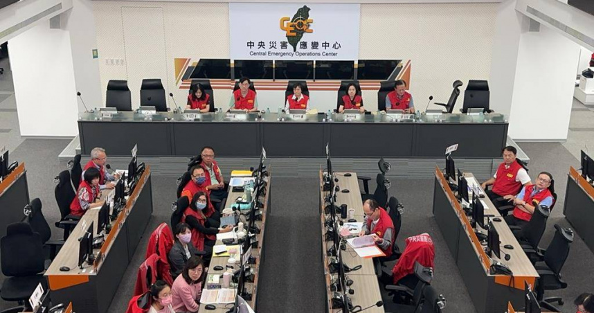 中央災害應變中心6日召開第30次工作會報暨情資研判會議。（圖／中央災害應變中心提供）