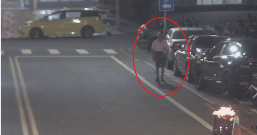 老翁最後身影出現在6日晚間9點50分左右，地點位於台9丁線9K處往南方向，之後便失去蹤跡。。（圖／翻攝畫面）