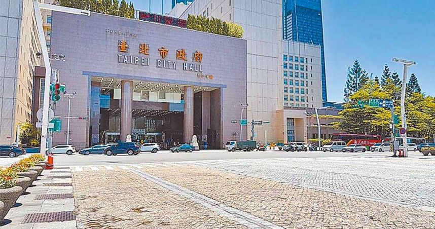 台北市政府法定員額約7萬6000餘人，目前缺額8300人。圖為台北市政府。（圖／本報資料照片）