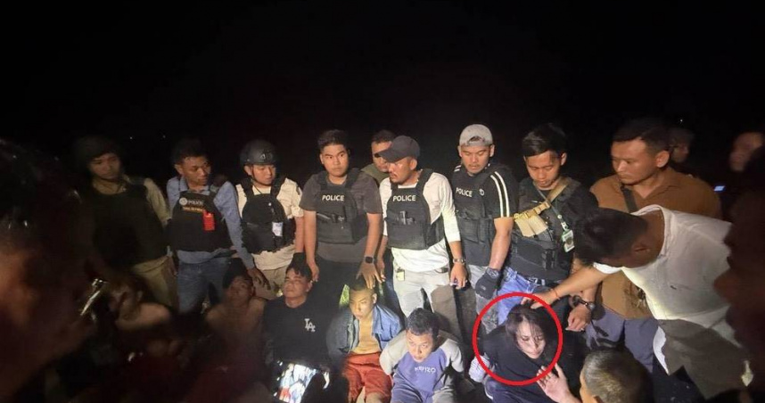 警方當晚成功逮捕6名越南籍囚犯及女同夥，並查扣多把槍枝與逃逸用車。（圖／翻攝自柬中時報）