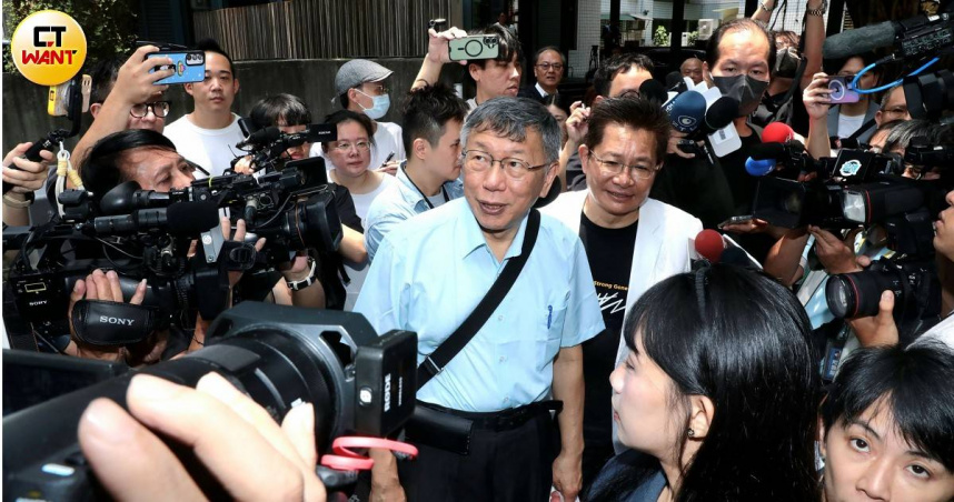 民眾黨創黨主席柯文哲涉京華城爭議案，一審遭判刑17年並褫奪公權6年。（圖／周志龍攝）
