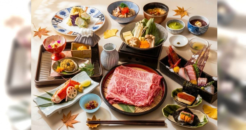 圖為台北老爺酒店中山日本料理「秋楓初雪」套餐。（圖／台北老爺酒店提供）