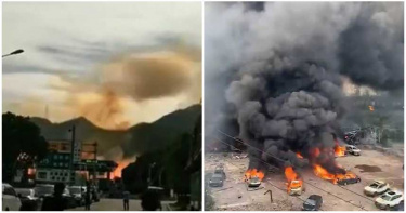 油罐車爆炸!整排房屋被炸爛 倖存女泣:村子一半都被炸
