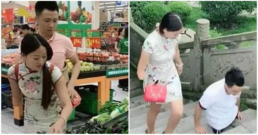斷臂人妻竹簍揹「雙腿截肢尪」 網傳爆紅後他竟「出軌女粉絲」