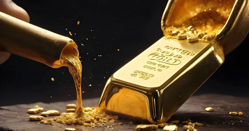 金價27日下挫 2%，觸及近一個月低點。（圖／報系資料照）