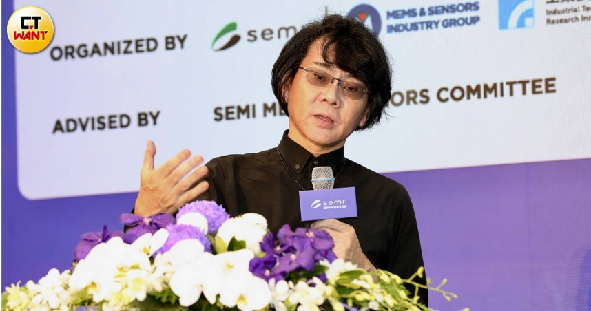 日本人型機器人之父石黑浩在國際半導體展演講。（圖／方萬民攝）