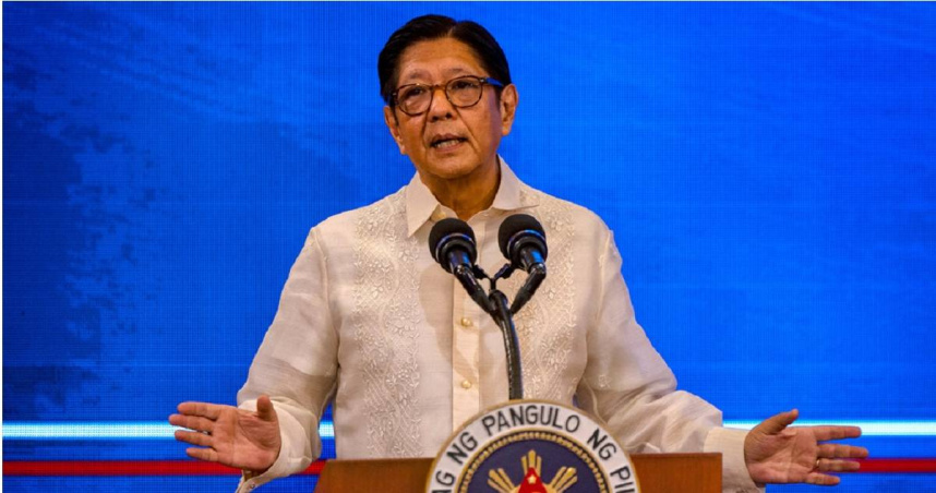 菲律賓總統小馬可仕（Ferdinand Marcos Jr）。（圖／達志／美聯社）