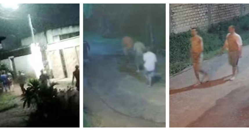 越獄囚犯逃離後現身街頭，結伴行走並交談，畫面曝光引發關注。（圖／翻攝自x，@republiqueBRA）