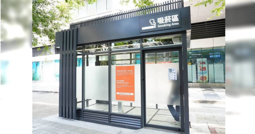 負壓吸菸室。（圖／翻攝自臉書／蔣萬安）