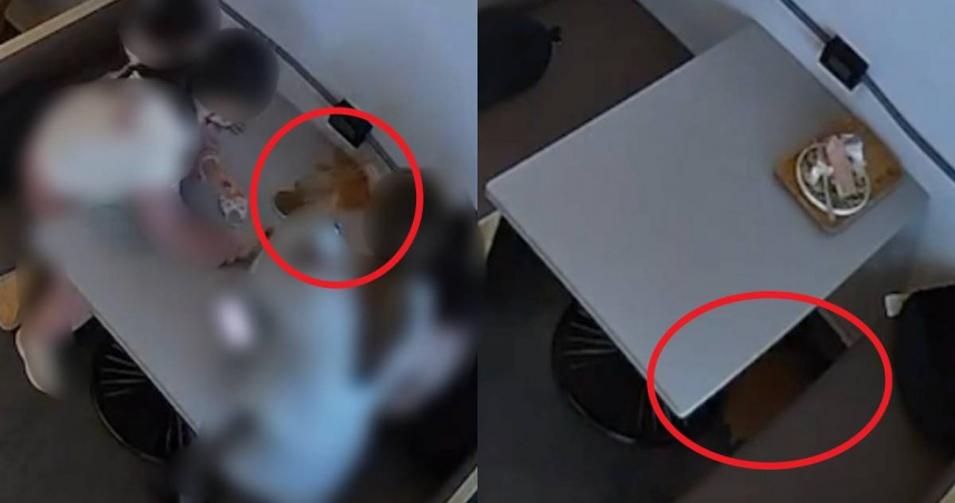 地板都是泰奶。（圖／翻攝自Threads／ohmomeoweat）