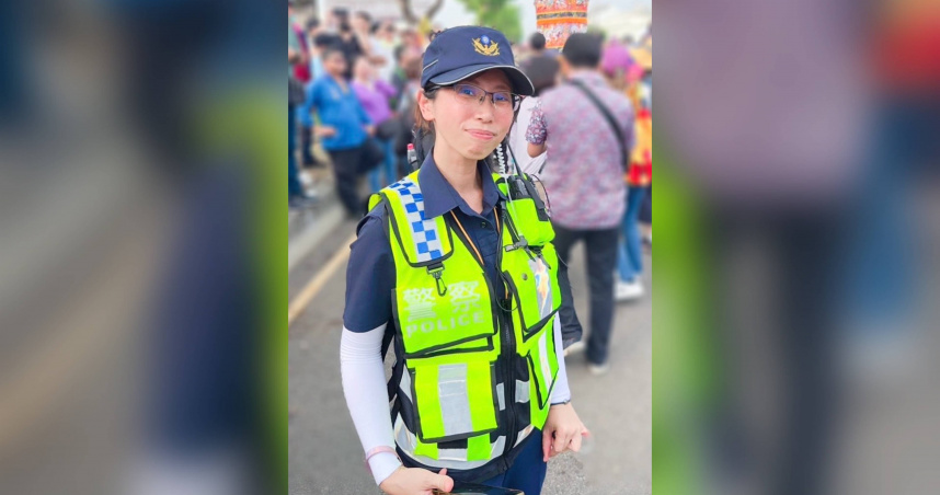 大甲分局交通組組長王貞惠陞任金門縣金湖分局分局長。（圖／翻攝畫面）