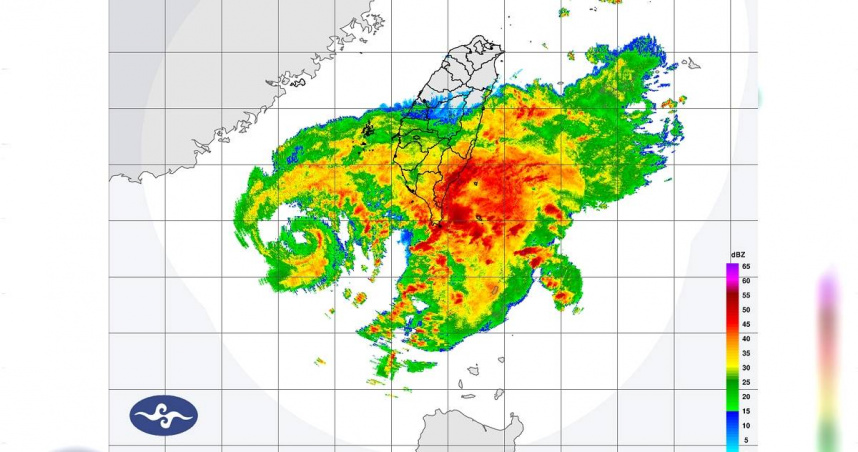 颱風陸上警戒範圍擴大至18縣市。（圖／中央氣象署）