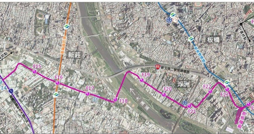 全長10.3公里的新北市「泰板輕軌」可行性研究今天第五度送審。（圖／翻攝自新北市政府捷運局官方網站）