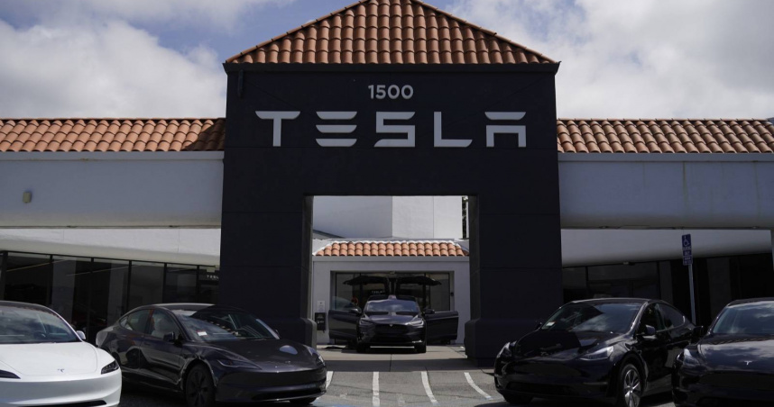 特斯拉9日股價強勢走升，盤中大漲近 7%。（圖／新華社）