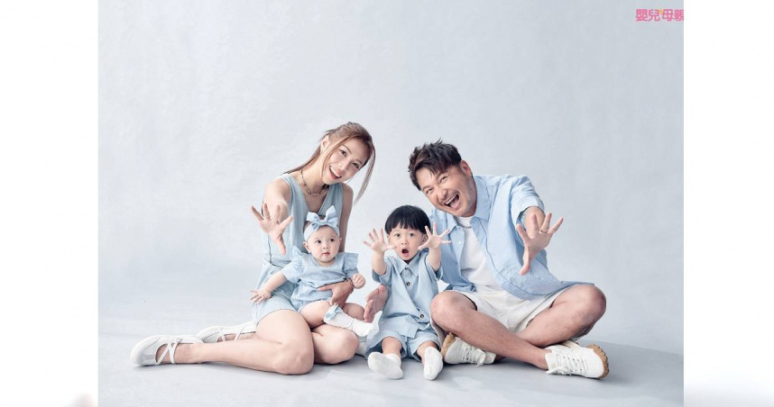 KID一家四口拍攝封面。（圖／嬰兒與母親提供）