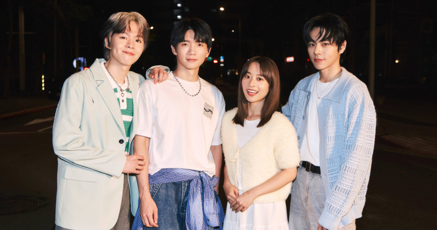 瑋瑋與林佳辰的歌曲MV邀請哲哲、許莉廷演出。（圖／索尼音樂提供）