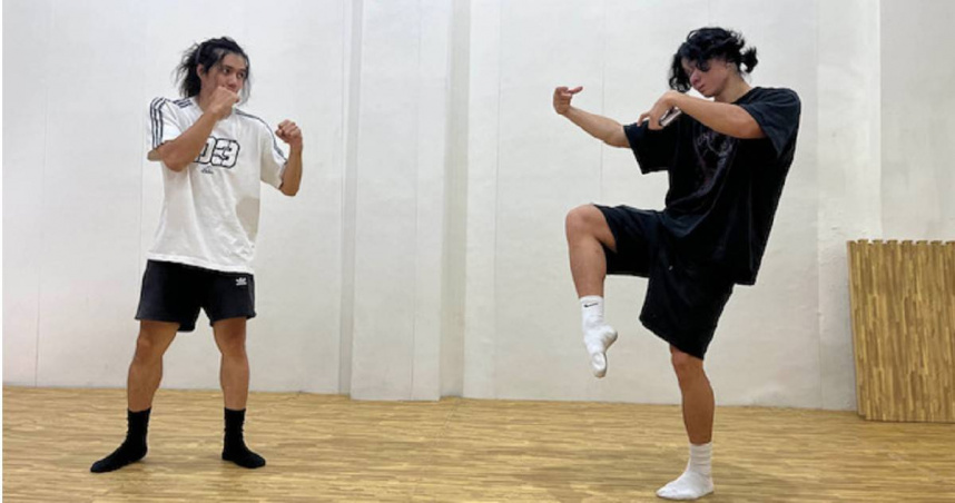 奇軒進軍大銀幕，主演新片《影視圈風雲》，右為林子璿。（圖／種子影業）