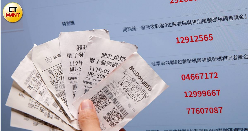 國稅局提醒，營業人購買貨物或勞務取得之統一發票，均不得兌領獎金。（示意圖／黃耀徵攝）