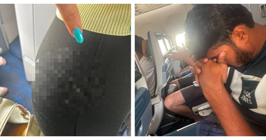 一名泰國女子指控返國搭機途中，遭鄰座巴基斯坦籍男子趁熟睡時猥褻，事後更發現褲子留有疑似精液污漬，案件已進入司法調查。（圖／翻攝自臉書，Beaut Aornnicha，下同）