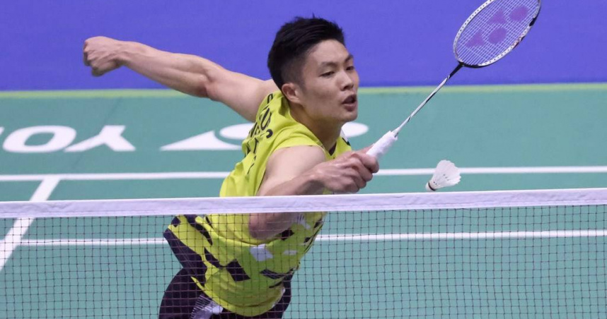 周天成14日在印度羽球公開賽男單32強賽直落二快速獲勝。(圖／中國時報姚志平攝)
