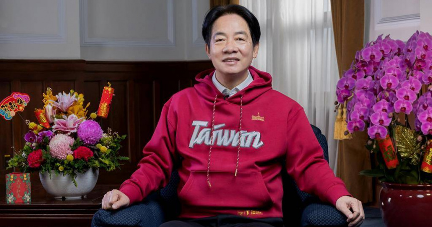 賴清德總統下午6點發表春節談話，強調新的一年，政府也會繼續努力建設國家、發展經濟、造福國人。（圖／總統府提供）