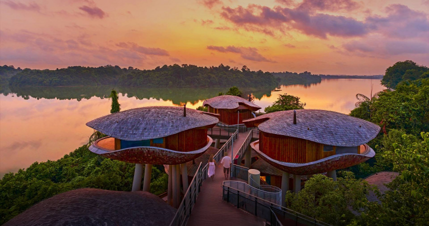 坐落在野生動物園區的「萬態雨林悅榕莊」預計於今年4月開幕，亮點之一便是與自然環境和諧共存。（圖／新加坡旅遊局提供）