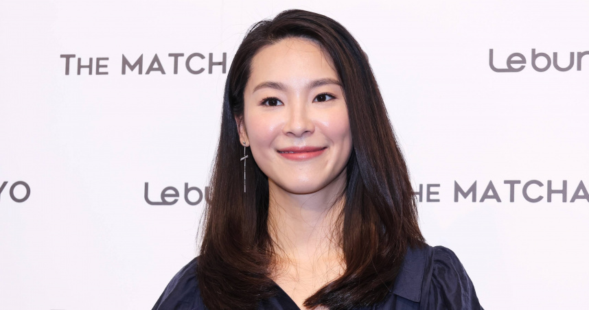 女團「七朵花」成員屈尹絜消失演藝圈多年，今特別現身開幕活動。（圖／楊澍攝）